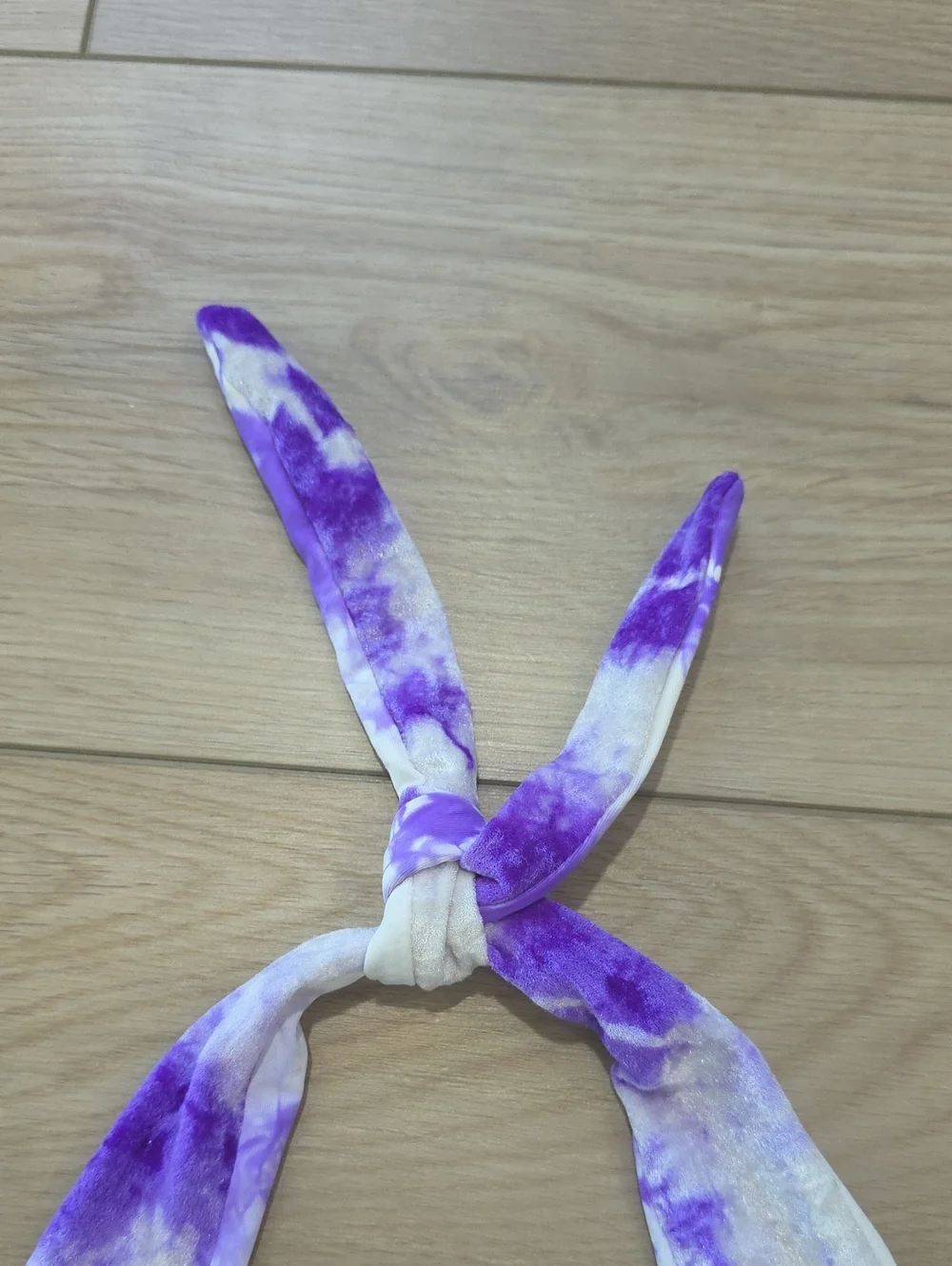 Frankie's Bikinis Purple Velvet Triangle Bikini Top